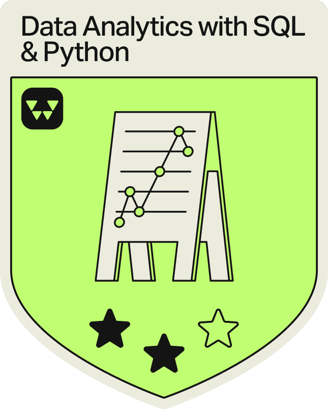 Badge - 2 Stars - Data Analytics with SQL & Python