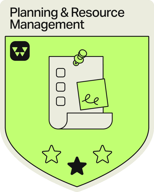 Badge - 1 Star - Planning & Resource Management