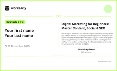 Digital Marketing for Beginners Master Content, Social & SEO Certificate